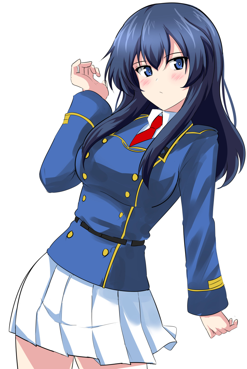 1girl, absurdres, aikir_(jml5160), bangs, blue_eyes, blue_hair, blue_jacket, blush