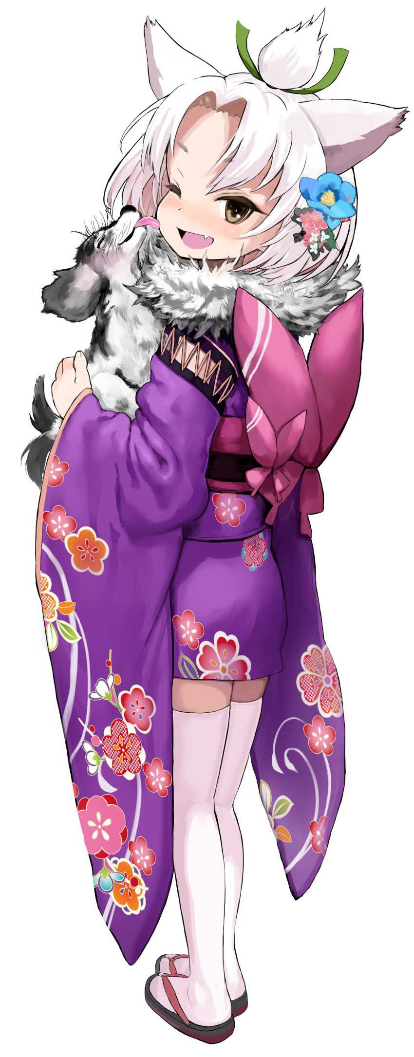 1girl, absurdres, alternate_costume, animal, animal_ears, azur_lane, bangs, blush