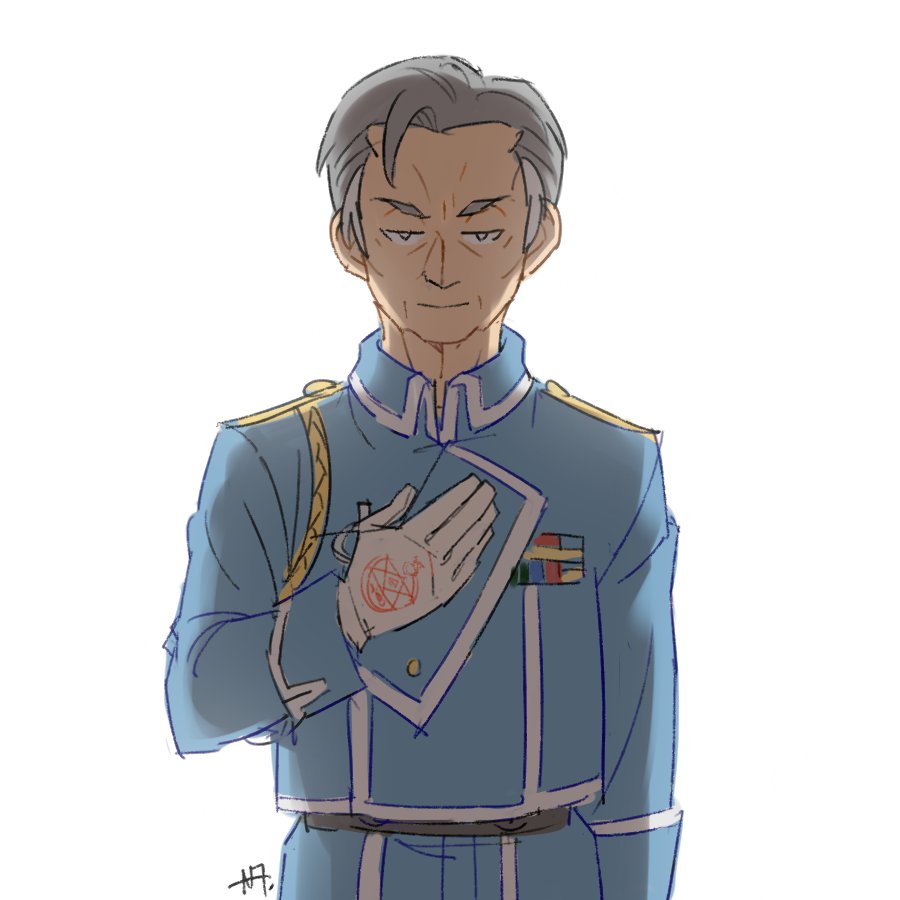 1boy, belt, black_eyes, blue_jacket, blue_pants, closed_mouth, commentary, gloves