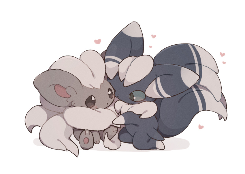 blush, cinccino, closed_mouth, commentary_request, gen_5_pokemon, gen_6_pokemon, heart, highres