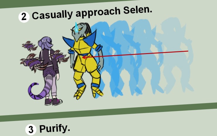 anomen77, black_sweater, braid, crossover, full_body, head_wings, long_sleeves, low_braid