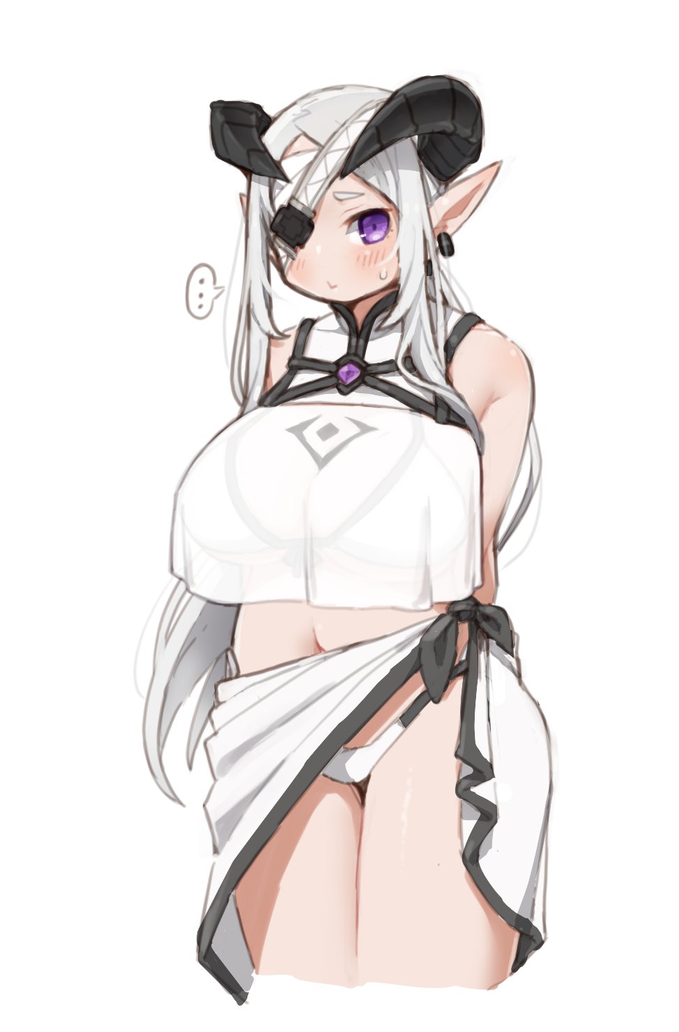 ..., 1girl, bare_shoulders, bikini, blush, breasts, commentary_request, cowboy_shot