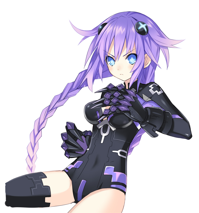 choujigen_game_neptune, official_art, platetume, purple_hair, purple_heart, sega, sega_genesis, solo, tights
