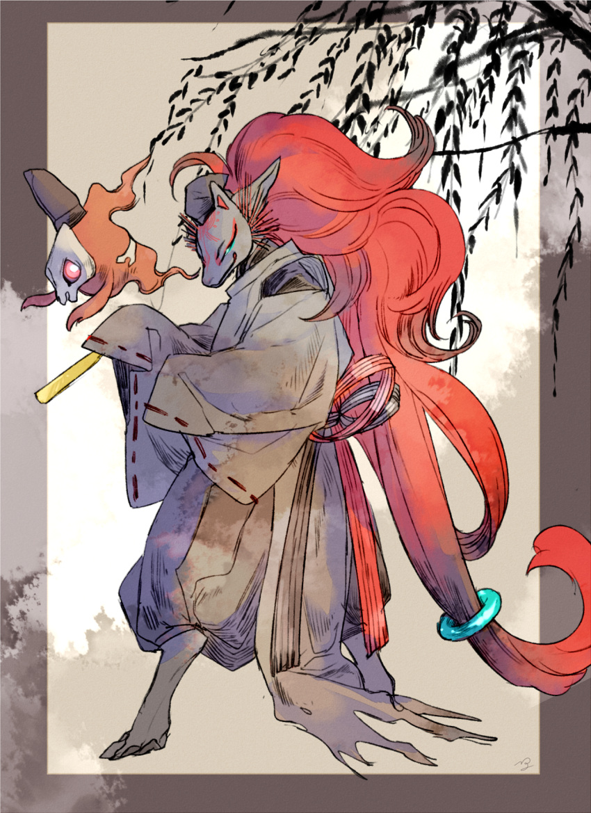 closed_mouth, clothed_pokemon, commentary_request, duskull, floating, furry, gen_3_pokemon, gen_5_pokemon