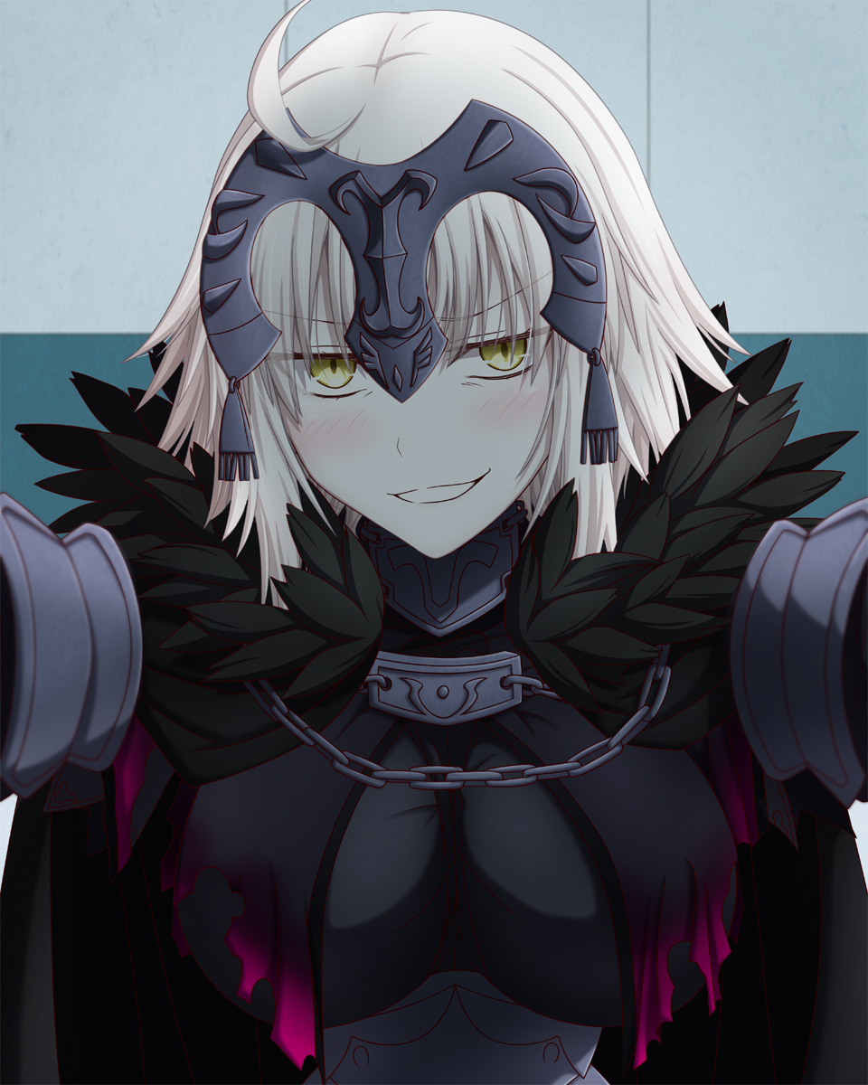 1girl, ahoge, blonde_hair, blush, breasts, fate/grand_order, fate_(series), feathers