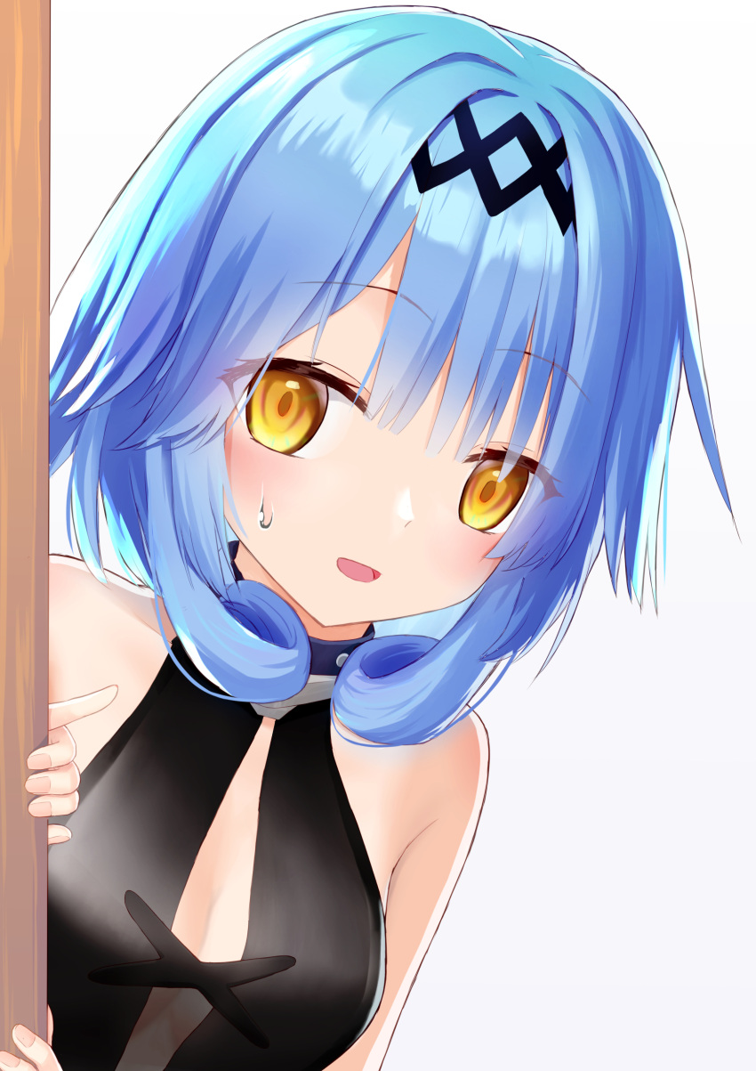 1girl, absurdres, azur_lane, bare_shoulders, blue_hair, breasts, eyebrows_visible_through_hair, highres