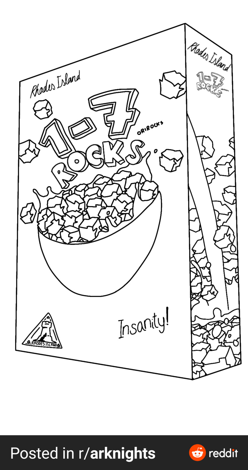 abstract, absurdres, arknights, cereal, cereal_box, genieko, highres, monochrome
