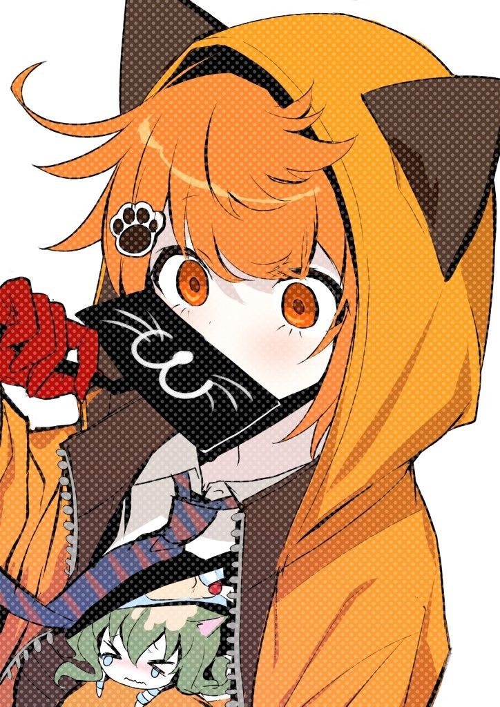 1boy, animal_ears, animal_hood, bangs, blush, cat_ears, cat_hair_ornament, cat_hood