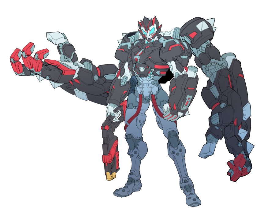 1boy, absurdres, armor, attache_shotgun, catball1994, extra_arms, gun, helmet, highres, holding, holding_gun, holding_weapon, kamen_rider, kamen_rider_01_(series), kamen_rider_vulcan, looking_at_viewer, mechanical_arms, punching_kong, weapon