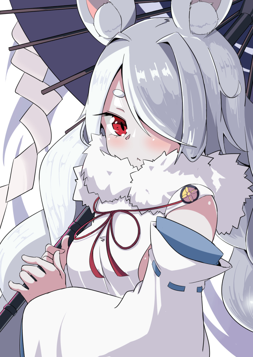 1girl, animal_ears, azur_lane, bangs, braid, commentary_request, detached_sleeves, edoara