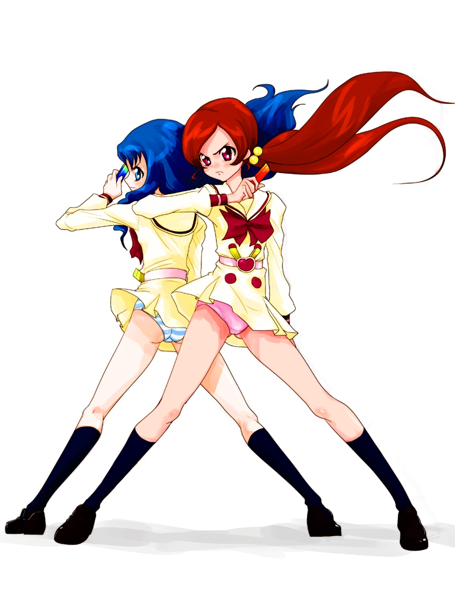 agahat, ass, blue_eyes, blue_hair, futari_wa_pretty_cure, hanasaki_tsubomi, heartcatch_precure!, heartcatch_pretty_cure!
