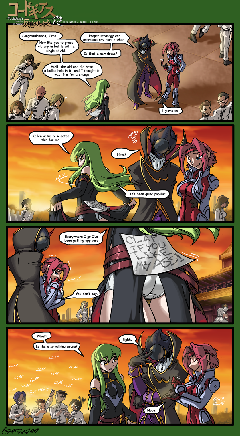 4koma, cc, code_geass, foxxfireart, funny, kallen_stadtfeld, lelouch_lamperouge, zero_(code_geass)
