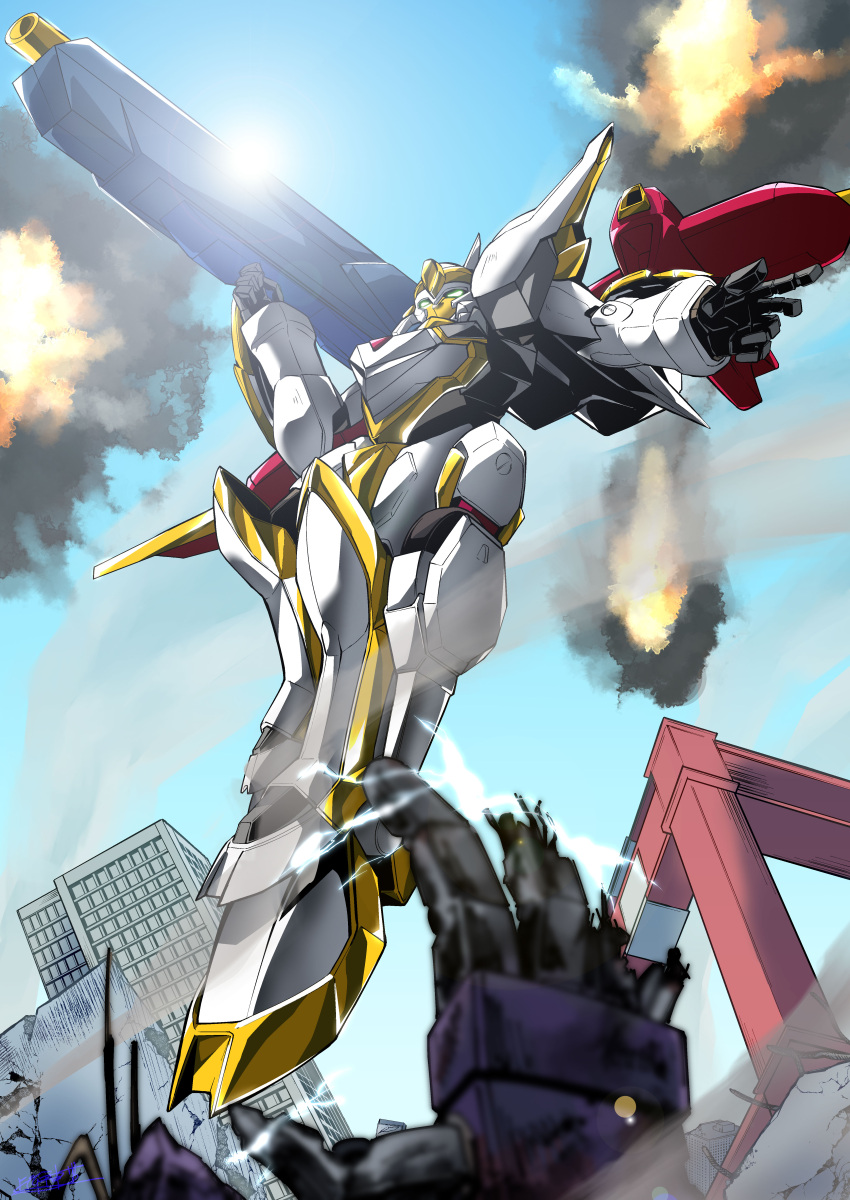 absurdres, code_geass, damaged, glowing, glowing_eyes, green_eyes, gun, highres