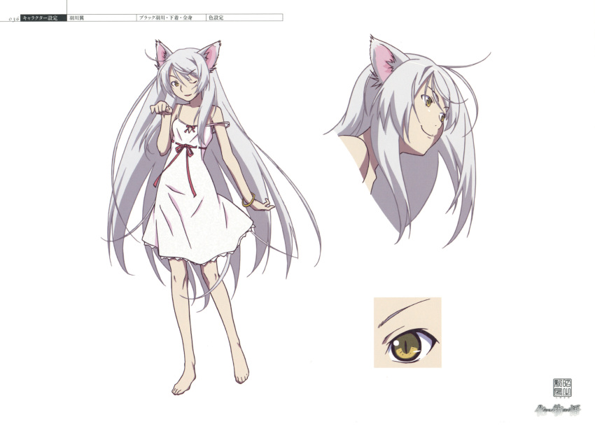 1girl, bakemonogatari, black_hanekawa, character_sheet, hanekawa_tsubasa, highres, monogatari_(series), multiple_views
