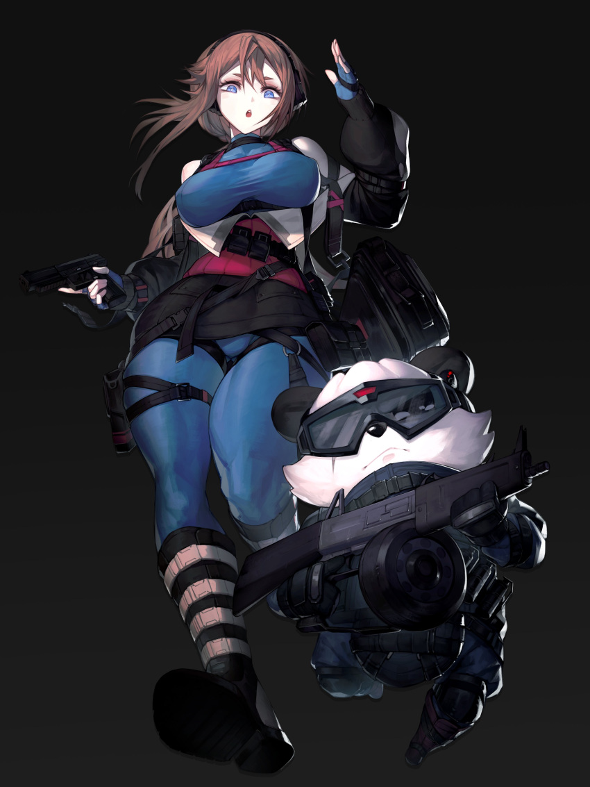 :o, absurdres, arknights, bangs, belt, black_background, black_belt, black_jacket