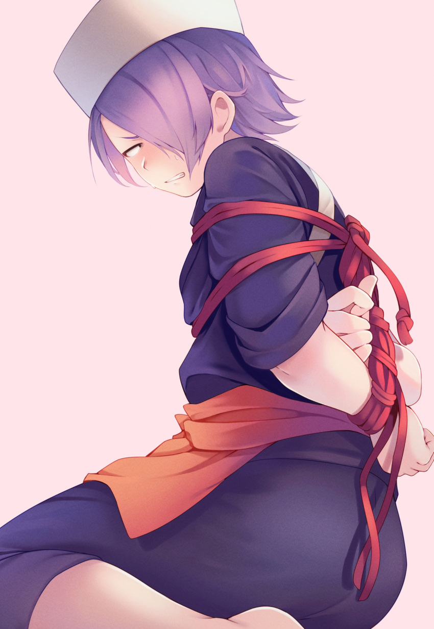 1boy, arms_behind_back, artist_name, ass, bangs, bdsm, blush, boku_no_hero_academia