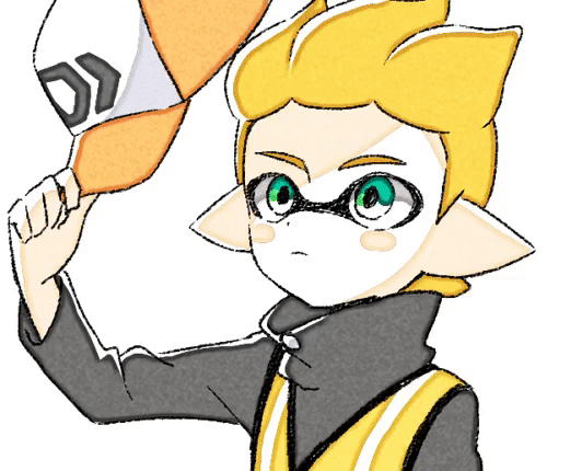 1boy, animated, animated_gif, blonde_hair, comamawa, green_eyes, grey_jacket, hat