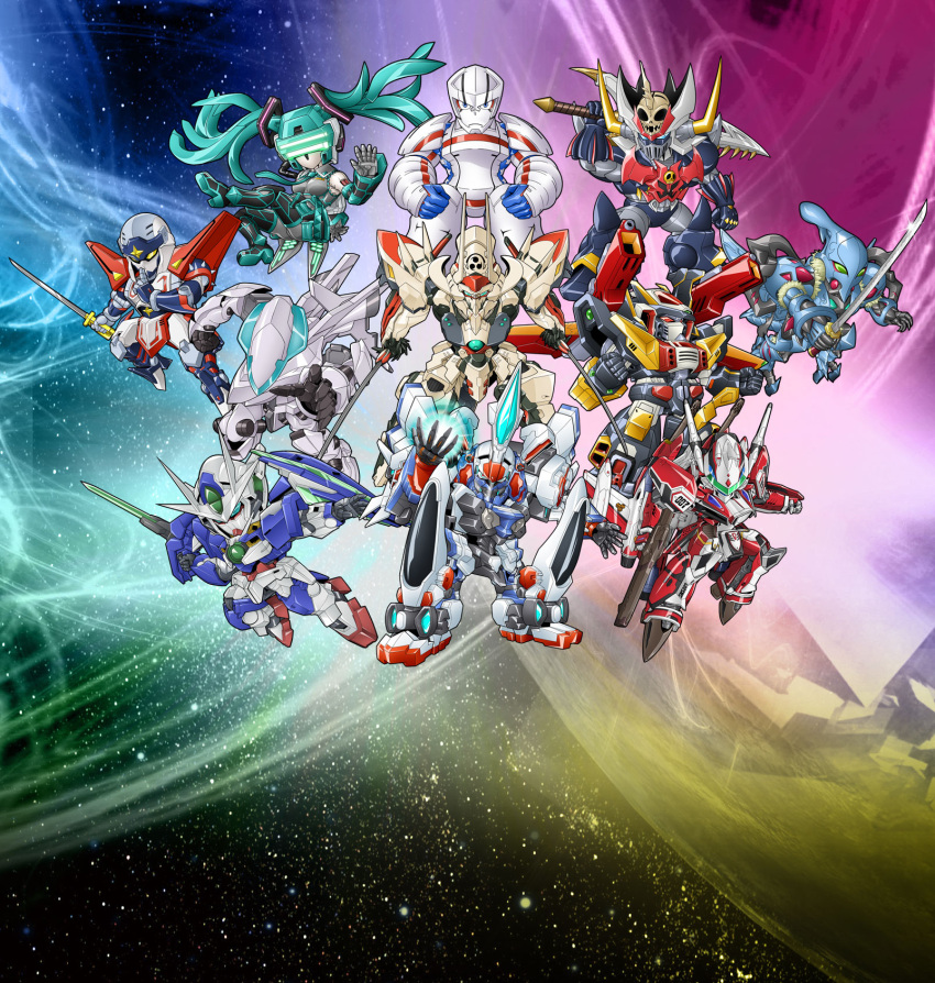 00_qan[t], blue_eyes, clenched_hand, clenched_hands, dancouga_(series), dancouga_nova, demonbane_(mecha), dengeki_hobby