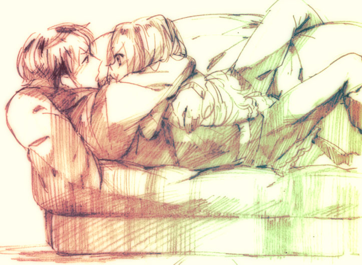 1girl, aisaka_taiga, chiko_(beroro), couch, couple, hug, takasu_ryuuji, toradora!