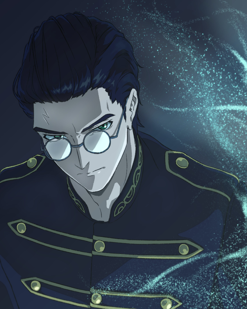 1boy, black_hair, glasses, green_eyes, harry_james_potter, harry_potter, harry_potter:_the_cursed_child, highres