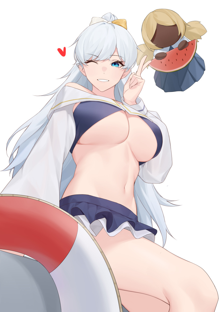 1girl, absurdres, anastasia_(fate), anastasia_(swimsuit_archer)_(fate), bikini_skirt, breasts, darling0221, doll