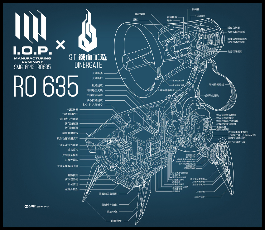 absurdres, anatomy, artificial_eye, banana_(girls'_frontline), blueprint, cross-section, cut-away, girls_frontline