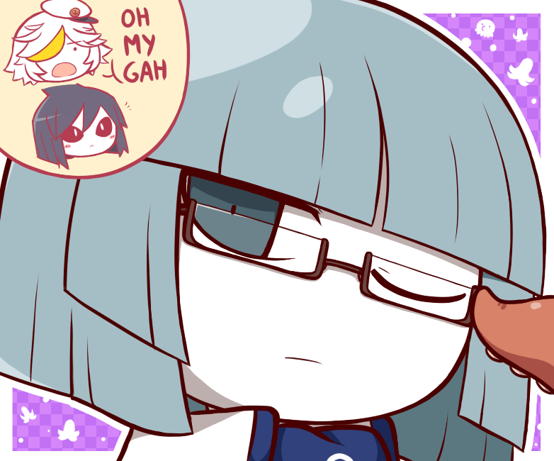 1girl, bangs, black_eyes, black_hair, blue_eyes, blue_hair, blush, close-up