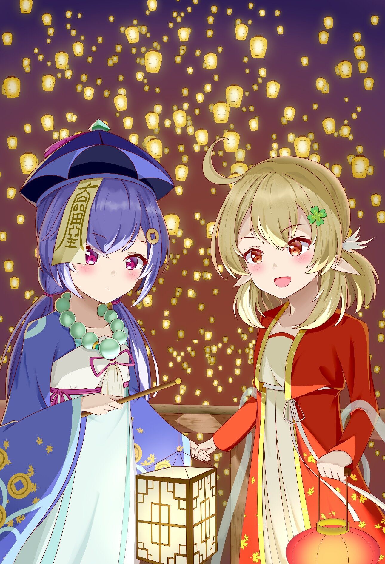 :d, ahoge, alternate_costume, alternate_hairstyle, baiyin_(sif123456), bangs, bead_bracelet, beads