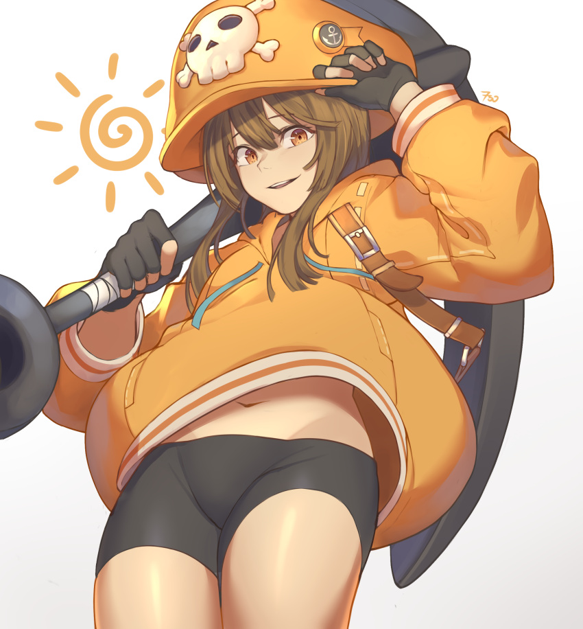 1girl, absurdres, anchor, brown_hair, frenchvanillu, guilty_gear, hat, highres