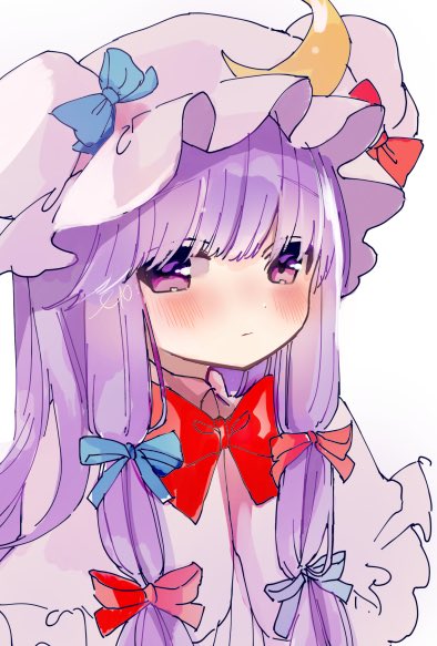 1girl, bangs, blunt_bangs, blush, bow, bowtie, capelet, closed_mouth