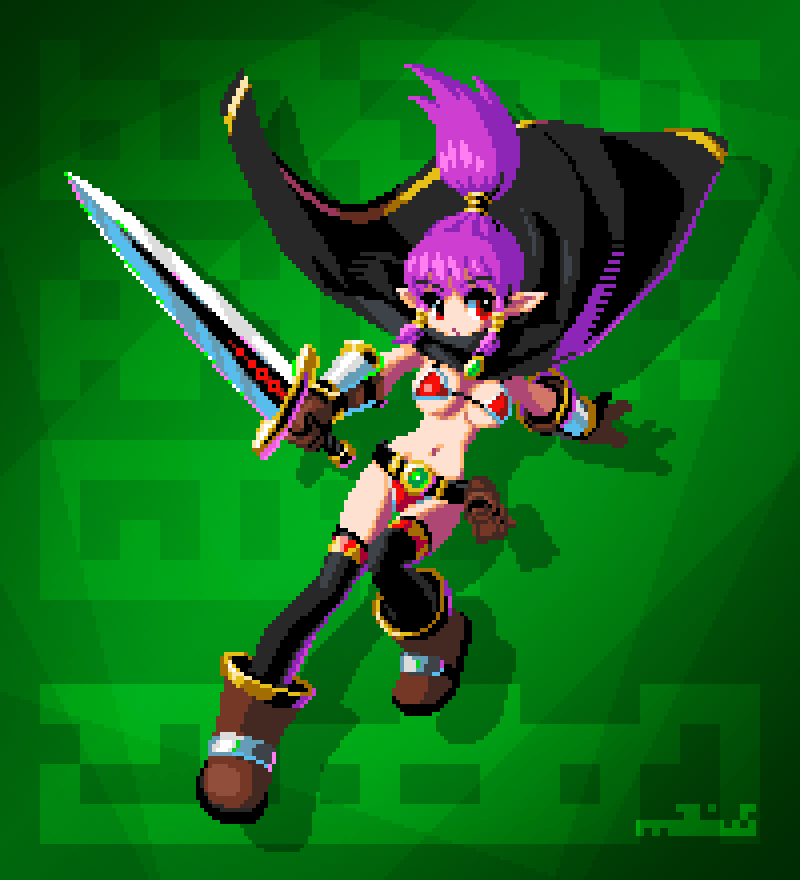 1girl, armor, bikini_armor, boots, breasts, brown_footwear, brown_gloves, cloak