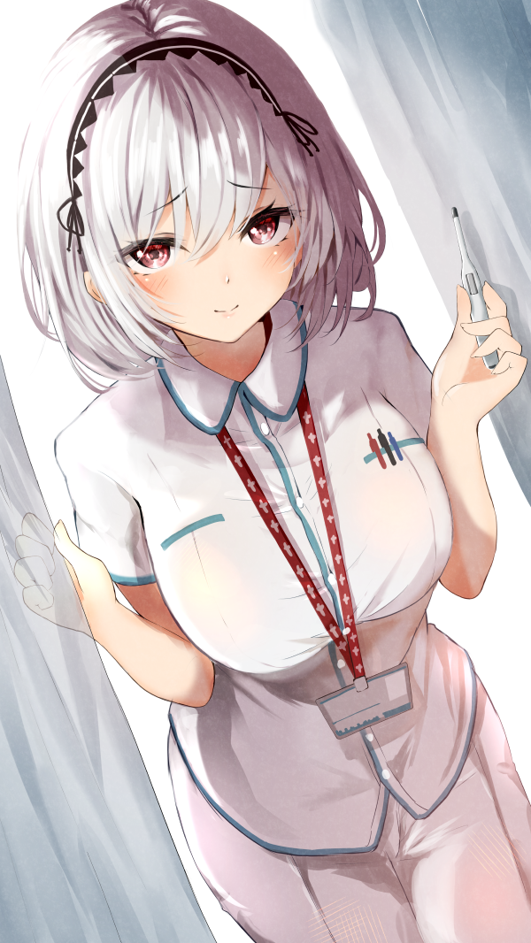 1girl, azur_lane, blush, breasts, closed_mouth, cowboy_shot, dress, eyebrows_visible_through_hair