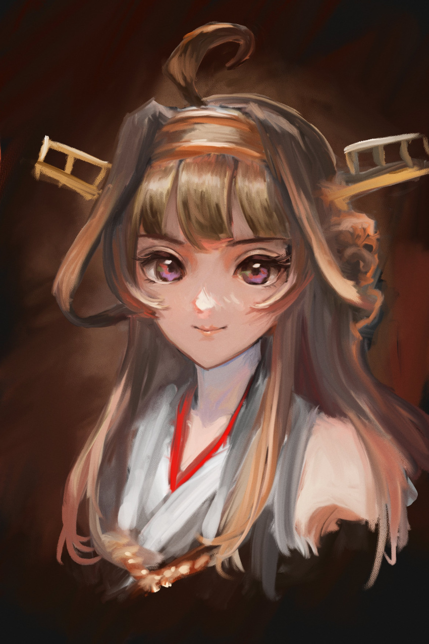 1girl, absurdres, ahoge, arise_(allicenogalca), bangs, brown_background, brown_hair, closed_mouth