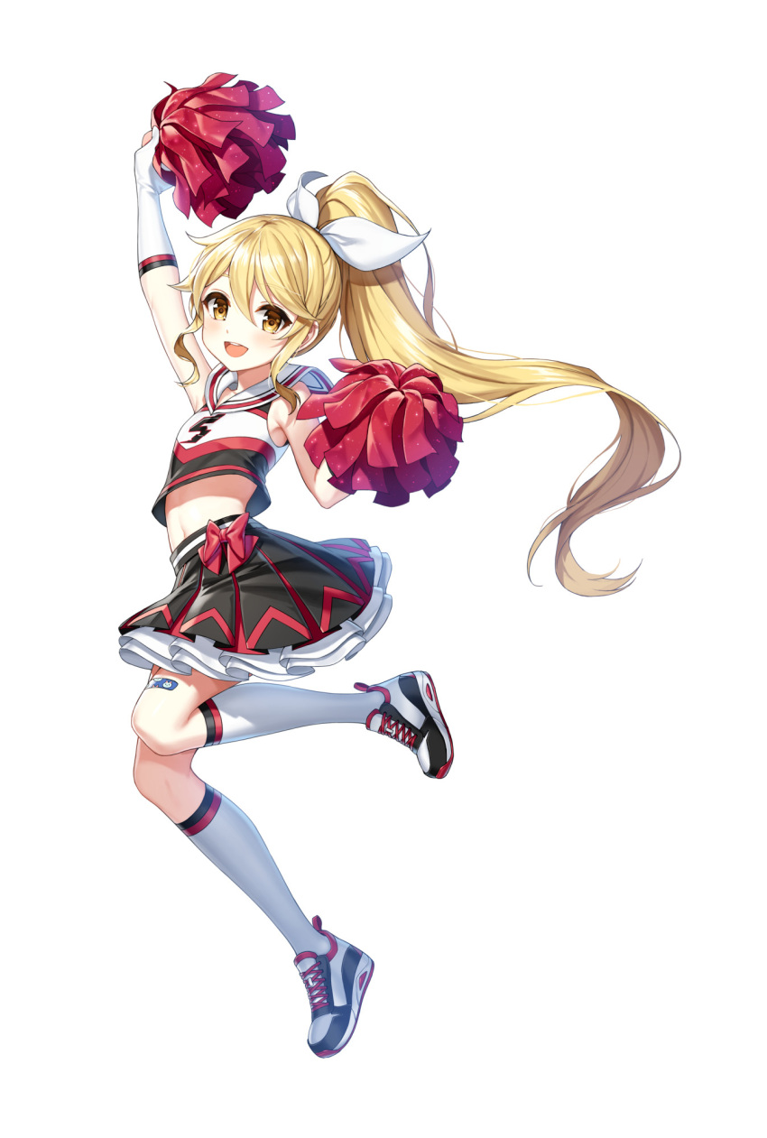 1girl, :d, arm_up, armpits, artist_request, bandaid, bare_shoulders, black_shirt
