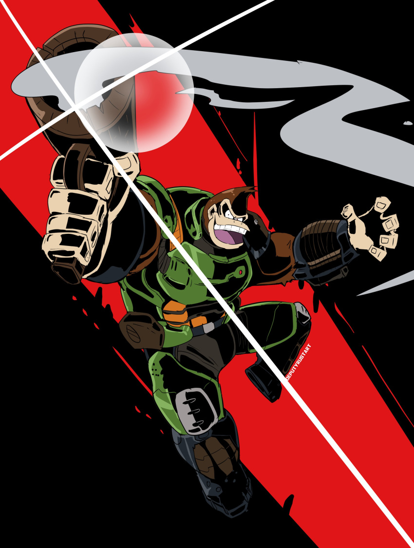 absurdres, cosplay, crossover, deputy_rust, donkey_kong, donkey_kong_(series), doom_(2016), doom_(series)