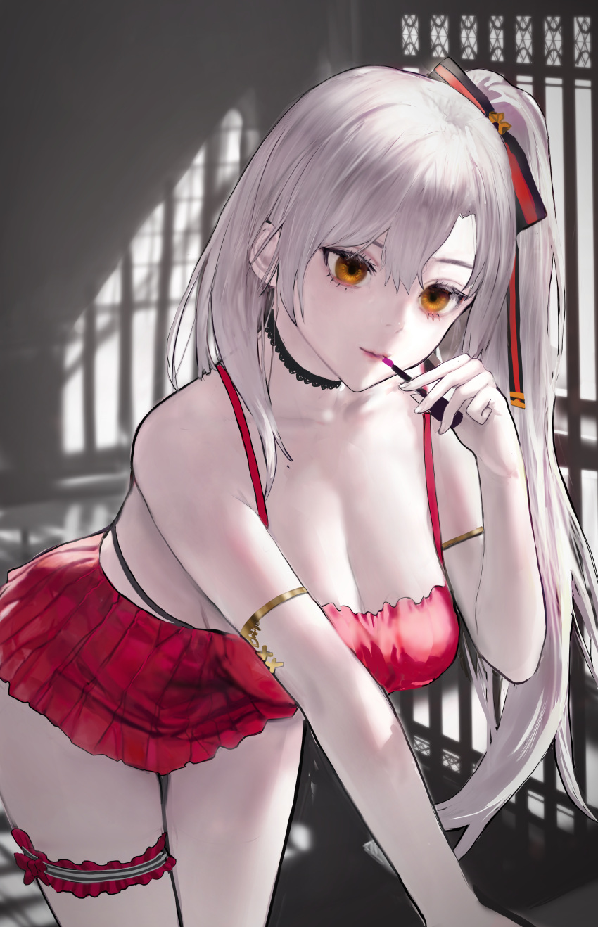 1girl, absurdres, ah_(pixiv62888100), azur_lane, bracer, breasts, brown_eyes, closed_mouth