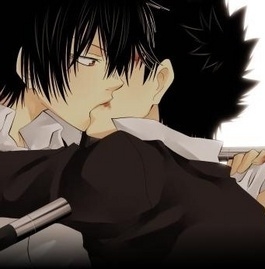 8018, black_hair, hibari, katekyo_hitman_reborn, khr, kiss, kissing, male