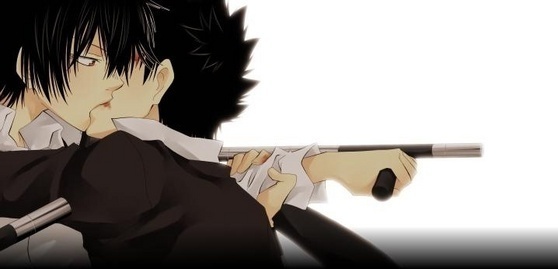 8018, black_hair, hibari, katekyo_hitman_reborn, khr, kiss, male, school_uniform