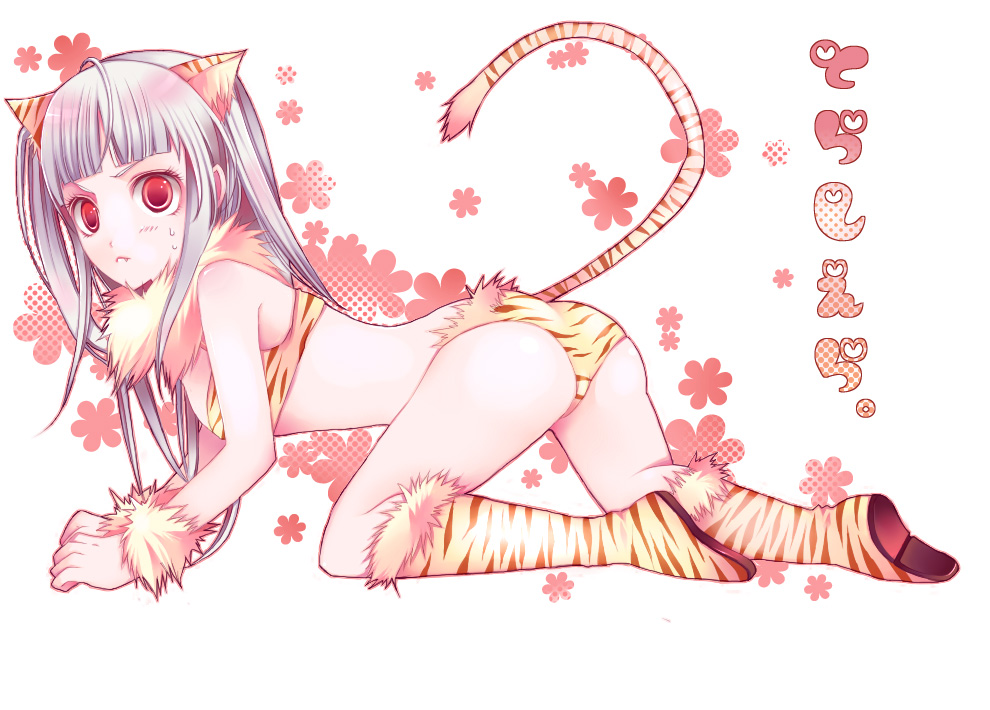 all_fours, ari_(pixiv), bikini, boots, female, long_hair, red_eyes, sierra_mikain
