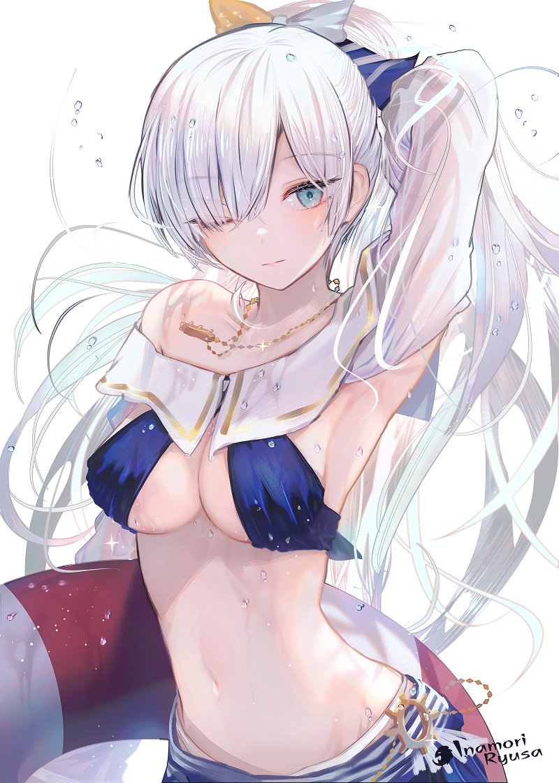 1girl, anastasia_(fate), anastasia_(swimsuit_archer)_(fate), artist_name, bikini, blue_eyes, fate/grand_order, fate_(series)