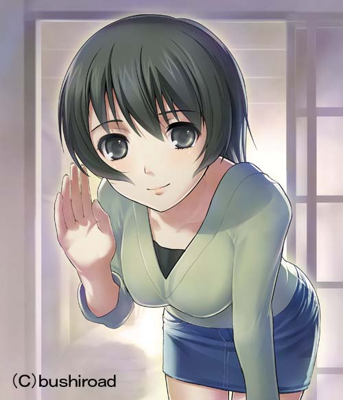 black_hair, casual, ein_(phantom), leaning_forward, momose_hisashi, phantom_of_inferno, requiem_for_the_phantom, short_hair