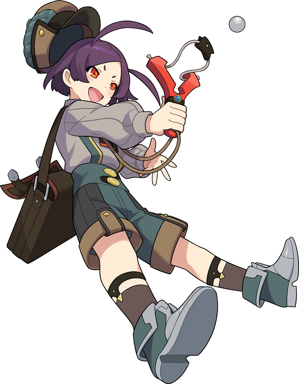 1boy, arm_up, artist_request, bag, ball, bangs, black_neckwear, blush
