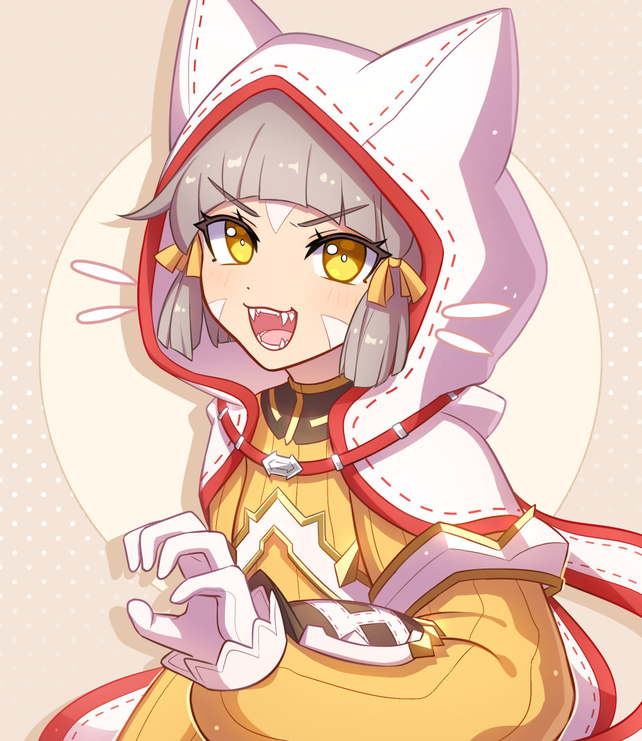 1girl, animal_ears, bangs, blunt_bangs, bodysuit, cat_ears, enni, facial_mark