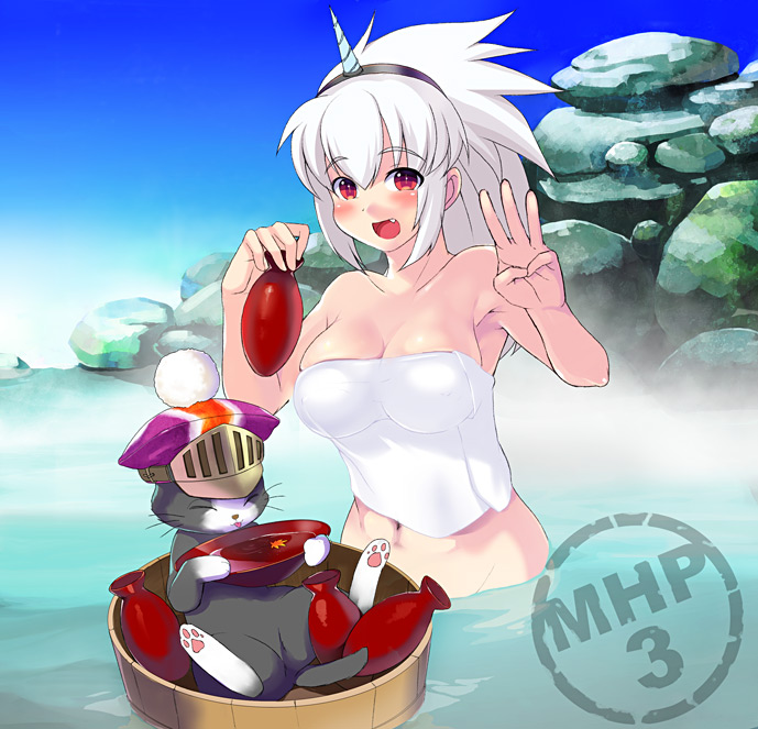 fang, hairband, horn, impossible_towel, kirin, kirin_(armor), melynx, monster_hunter