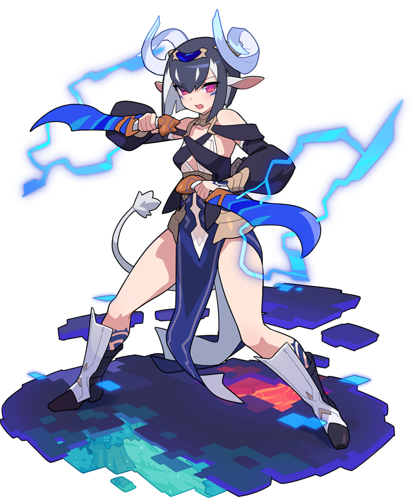 1girl, animal_ears, arm_up, armor, artist_request, bare_shoulders, black_footwear, black_hair