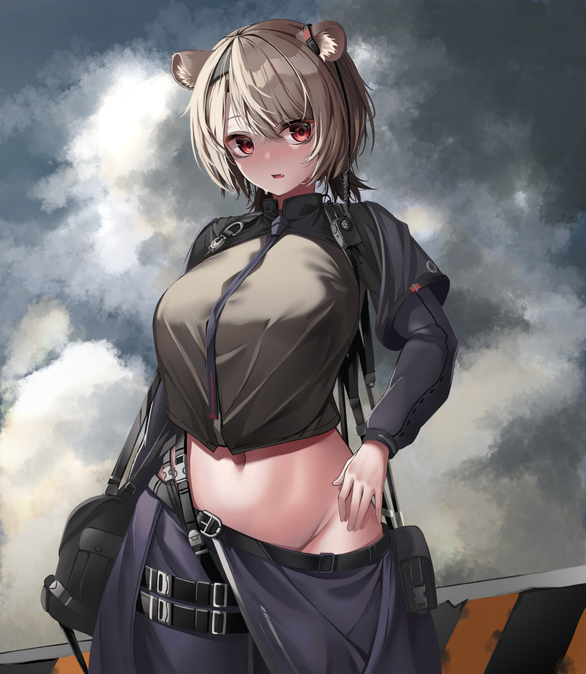 1girl, absinthe_(arknights), absurdres, animal_ear_fluff, animal_ears, arknights, bag, bangs