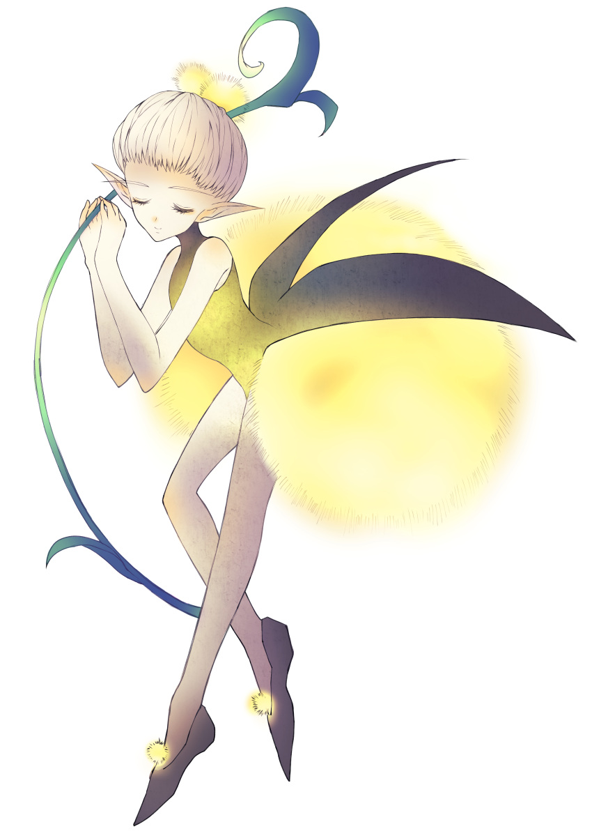 1girl, absurdres, blonde_hair, bodysuit, cardcaptor_sakura, closed_eyes, clow_card, fur_trim
