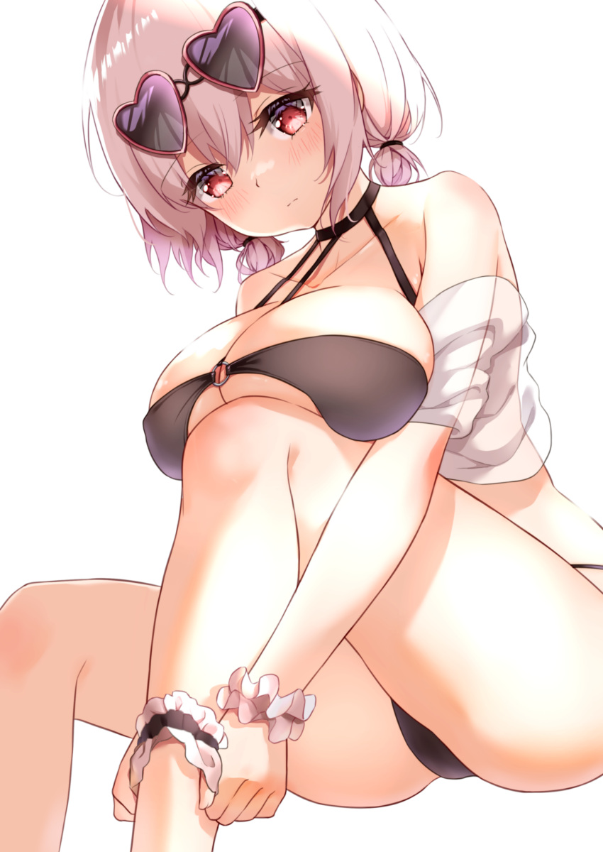 1girl, absurdres, azur_lane, bangs, bikini, black_bikini, breasts, classic_(zildjian33)
