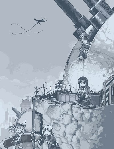 1boy, 3girls, aircraft, airplane, armband, belt_pouch, blazer, building