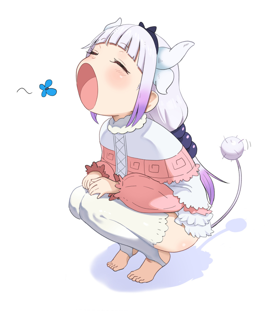 1girl, absurdres, bangs, black_hairband, blunt_bangs, blush, bug, butterfly
